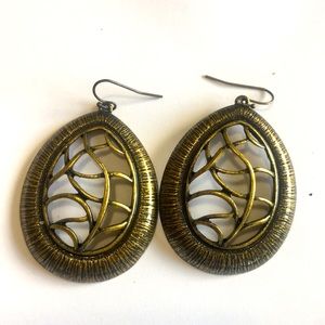 Golden Bronze statement earrings